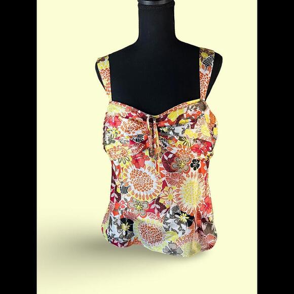 Flirty Ann Taylor silky lined and pleated summer blouse​​ - Picture 2 of 8